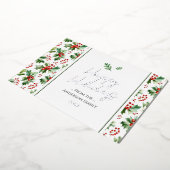 Happy Holidays Simple Christmas Berry Folien Feiertagskarte (Gedreht)