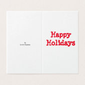 Happy Holidays Simple Christmas Card (Außenseite Aufgefaltet)