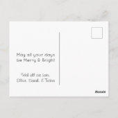 Happy Holidays Simple Elegante Ein Foto Postkarte (Rückseite)