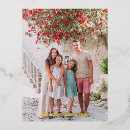 Happy Holidays Simple Gold Foil Folien Feiertagspostkarte