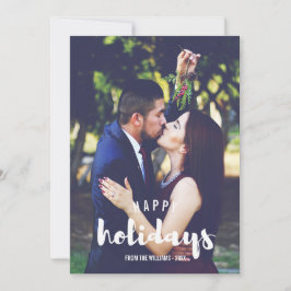 Happy Holidays Sketched Personalisiertes Foto Feiertagskarte