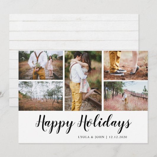 Happy Holidays | Skript | FOTO Dankeskarte (Vorne/Hinten)