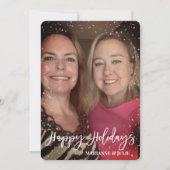 Happy Holidays Skript Fotovorlagenrahmen Feiertagskarte (Vorderseite)
