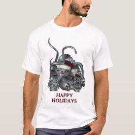 Happy Holidays. Skull pile and tentacles T-Shirt