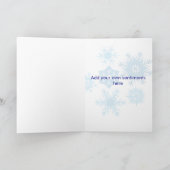 Happy Holidays Snow Flakes Feiertagskarte (Innenseite)