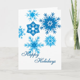 Happy Holidays Snow Flakes Feiertagskarte