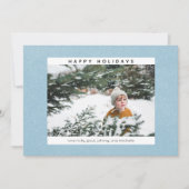 Happy Holidays Snow & Foto Card (Vorderseite)