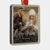 Happy Holidays Snow Foto Ornament (Rechts)