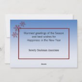 Happy Holidays Snow Gerahmt Business Feiertagskarte (Rückseite)