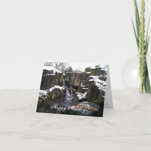 Happy Holidays Snow Skansen Schweden Feiertagskarte (Vorderseite)