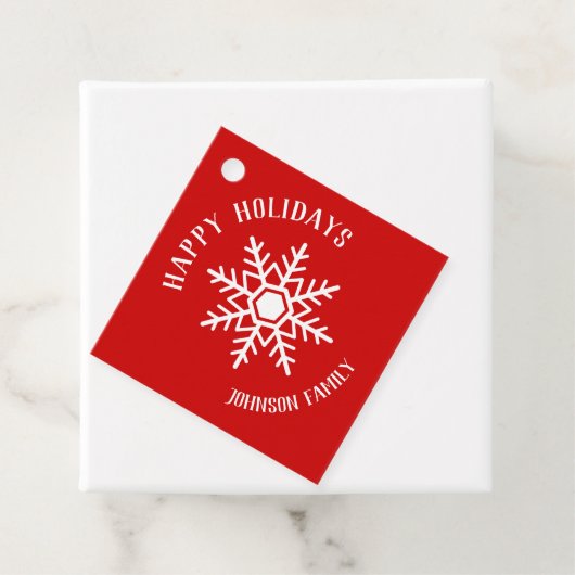 Happy Holidays - Snowflake Geschenkanhänger (Beispiel)