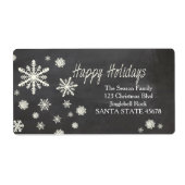 Happy Holidays Snowflake Holiday Address Label (Vorne)