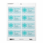 Happy Holidays Snowflake Holiday Address Label (Vorne)