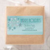 Happy Holidays Snowflake Holiday Address Label (Insitu)