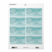 Happy Holidays Snowflake Holiday Address Label (Vorne)