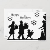 Happy Holidays Snowflake Post Card Feiertagspostkarte (Vorne/Hinten)