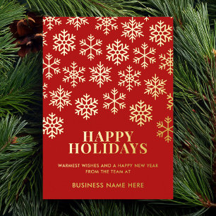 Happy Holidays Snowflake Weihnachten Folien Feiertagskarte