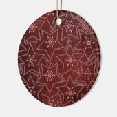 Happy Holidays Snowflakes and Stars  Keramik Ornament (Links)