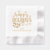 Happy Holidays Snowflakes | Holly Business Servietten Mit Folie (Vorderseite)