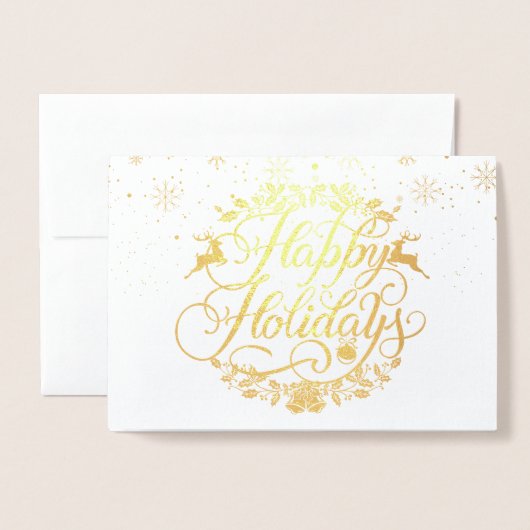 Happy Holidays Snowflakes/Mass Festival Moon and S Folienkarte (Vorderseite mit Umschlag)