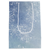 Happy Holidays Snowflakes Mittlere Geschenktüte (Rückseite)