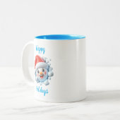 Happy Holidays Snowman 3d Tasse (Vorderseite Links)