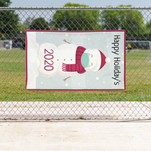 Happy Holidays Snowman Banner (Insitu)