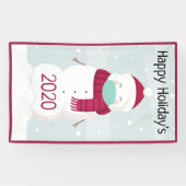 Happy Holidays Snowman Banner (Horizontal)