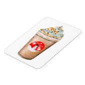 Happy Holidays Snowman Caramel und Sprinkles Latte Magnet (Linke Seite)