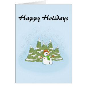 Happy Holidays Snowman Custom