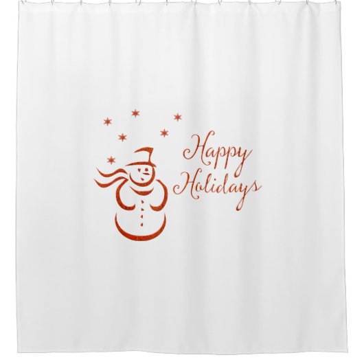 Happy Holidays Snowman Duschvorhang (Vorderseite)