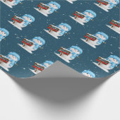 Happy Holidays Snowman Geschenkpapier (Ecke)