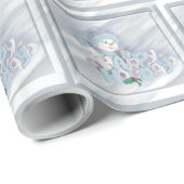 Happy Holidays Snowman Geschenkpapier (Rolleneckpunkt)
