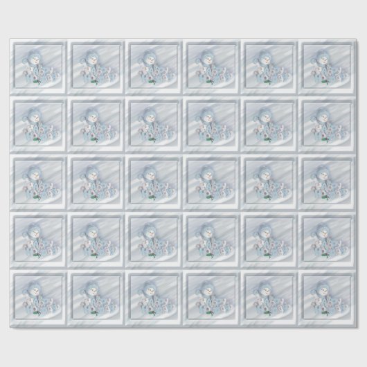 Happy Holidays Snowman Geschenkpapier (Flach)