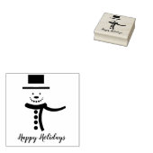 Happy Holidays Snowman Gummistempel (Stempel)