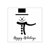Happy Holidays Snowman Gummistempel (Prägung)