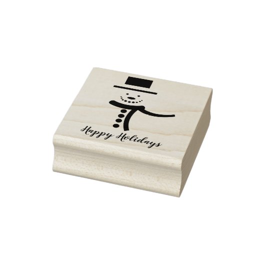 Happy Holidays Snowman Gummistempel (Stempel)