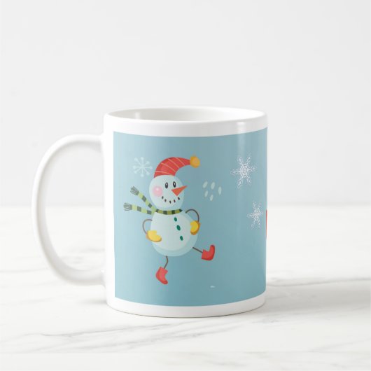 Happy Holidays Snowman Kaffeetasse (Links)