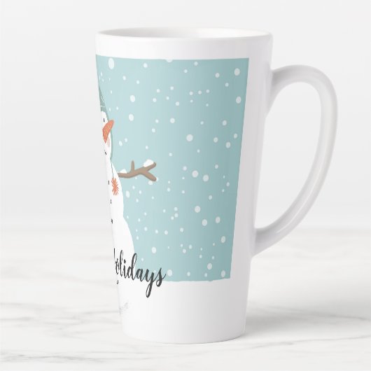 Happy Holidays Snowman Milchtasse (Rechts)