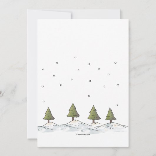 Happy Holidays Snowman Moving Ankündigung (Rückseite)