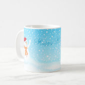 "Happy Holidays" Snowman-Tasse Kaffeetasse (Vorderseite Links)