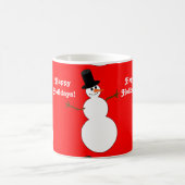 Happy Holidays Snowman Tiled Kaffeetasse (Mittel)