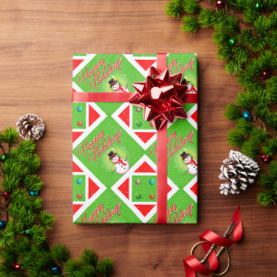 Happy Holidays / Snowman Weihnachten Geschenkpapier