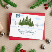 Happy Holidays Snowman Weihnachtsbaum Weihnachtska Feiertagskarte