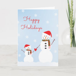 Happy Holidays Snowman Weihnachtsmannmütze Karte
