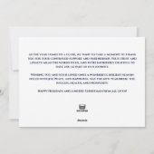 Happy Holidays Snowmen Blue Corporate Weihnachten (Rückseite)