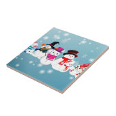 Happy Holidays Snowmen Fliese (Seite)