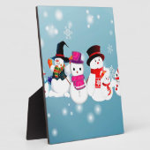 Happy Holidays Snowmen Fotoplatte (Seite)