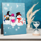 Happy Holidays Snowmen Fotoplatte (Seite)