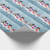 Happy Holidays Snowmen Geschenkpapier (Ecke)